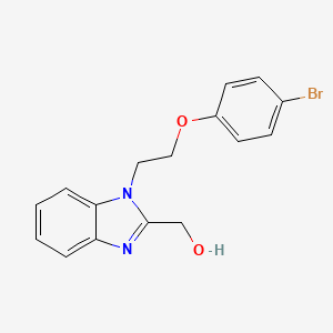 molecular formula C16H15BrN2O2 B5723943 {1-[2-(4-bromophenoxy)ethyl]-1H-benzimidazol-2-yl}methanol 