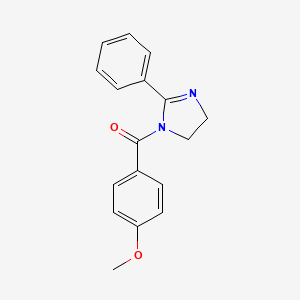 molecular formula C17H16N2O2 B5723956 1-(4-methoxybenzoyl)-2-phenyl-4,5-dihydro-1H-imidazole 