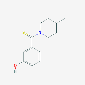 molecular formula C13H17NOS B5723978 3-[(4-methyl-1-piperidinyl)carbonothioyl]phenol 