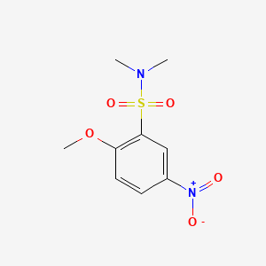 molecular formula C9H12N2O5S B572399 2-甲氧基-N,N-二甲基-5-硝基苯磺酰胺 CAS No. 1323733-50-1