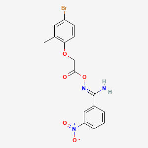 molecular formula C16H14BrN3O5 B5724005 N'-{[(4-bromo-2-methylphenoxy)acetyl]oxy}-3-nitrobenzenecarboximidamide 
