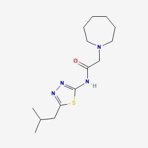 molecular formula C14H24N4OS B5724023 2-(1-azepanyl)-N-(5-isobutyl-1,3,4-thiadiazol-2-yl)acetamide 