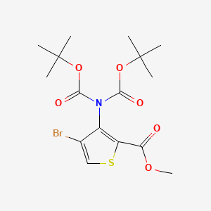 4-Bromo-3-bis(tert-butoxycarbonyl)amino-thiophene-2-carboxylic acid methyl ester
