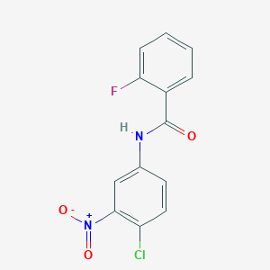 molecular formula C13H8ClFN2O3 B5724042 N-(4-chloro-3-nitrophenyl)-2-fluorobenzamide 