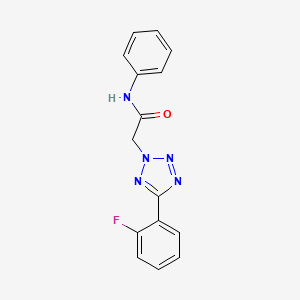 molecular formula C15H12FN5O B5724069 2-[5-(2-fluorophenyl)-2H-tetrazol-2-yl]-N-phenylacetamide CAS No. 459795-82-5