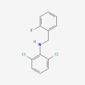 molecular formula C13H10Cl2FN B572407 2,6-Dichloro-N-(2-fluorobenzyl)aniline CAS No. 1225671-66-8