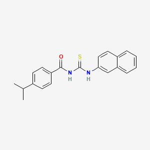 molecular formula C21H20N2OS B5724088 4-isopropyl-N-[(2-naphthylamino)carbonothioyl]benzamide 