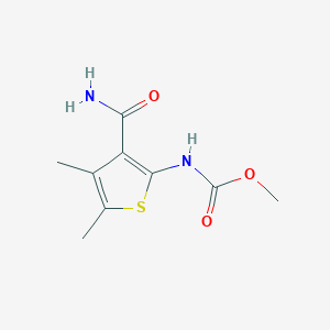 molecular formula C9H12N2O3S B5724092 methyl [3-(aminocarbonyl)-4,5-dimethyl-2-thienyl]carbamate 