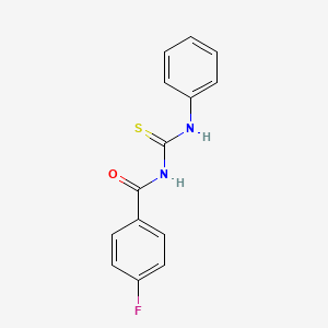 molecular formula C14H11FN2OS B5724096 N-(anilinocarbonothioyl)-4-fluorobenzamide 
