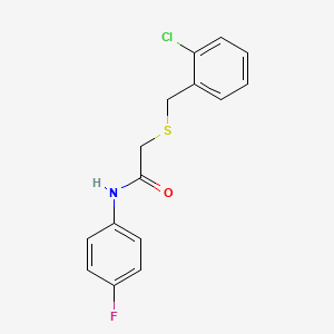 molecular formula C15H13ClFNOS B5724113 2-[(2-chlorobenzyl)thio]-N-(4-fluorophenyl)acetamide 