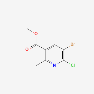 molecular formula C8H7BrClNO2 B572414 5-溴-6-氯-2-甲基烟酸甲酯 CAS No. 1256788-63-2