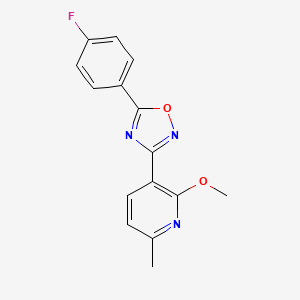 3-[5-(4-fluorophenyl)-1,2,4-oxadiazol-3-yl]-2-methoxy-6-methylpyridine