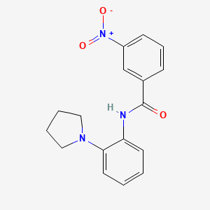 molecular formula C17H17N3O3 B5724176 3-nitro-N-[2-(1-pyrrolidinyl)phenyl]benzamide 