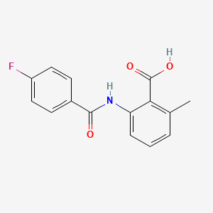 molecular formula C15H12FNO3 B5724183 2-[(4-fluorobenzoyl)amino]-6-methylbenzoic acid 