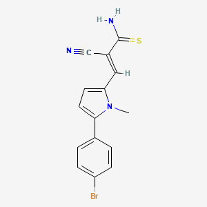 molecular formula C15H12BrN3S B5724197 3-[5-(4-bromophenyl)-1-methyl-1H-pyrrol-2-yl]-2-cyano-2-propenethioamide 