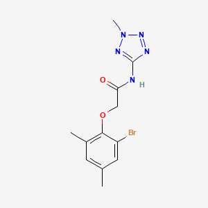 molecular formula C12H14BrN5O2 B5724229 2-(2-bromo-4,6-dimethylphenoxy)-N-(2-methyl-2H-tetrazol-5-yl)acetamide 