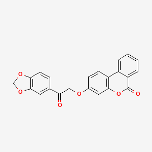 molecular formula C22H14O6 B5724257 3-[2-(1,3-benzodioxol-5-yl)-2-oxoethoxy]-6H-benzo[c]chromen-6-one 