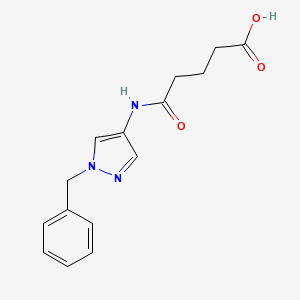 molecular formula C15H17N3O3 B5724262 5-[(1-benzyl-1H-pyrazol-4-yl)amino]-5-oxopentanoic acid 