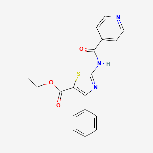 molecular formula C18H15N3O3S B5724274 ethyl 2-(isonicotinoylamino)-4-phenyl-1,3-thiazole-5-carboxylate 