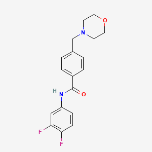 molecular formula C18H18F2N2O2 B5724284 N-(3,4-difluorophenyl)-4-(4-morpholinylmethyl)benzamide 