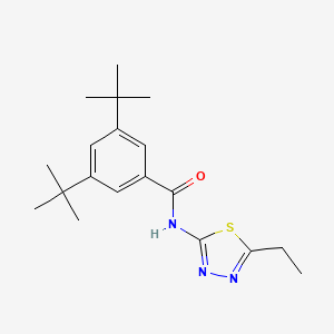 molecular formula C19H27N3OS B5724291 3,5-di-tert-butyl-N-(5-ethyl-1,3,4-thiadiazol-2-yl)benzamide 