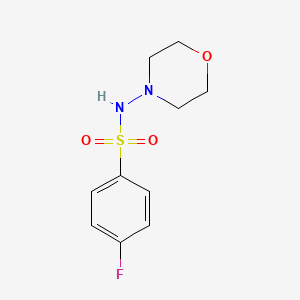 molecular formula C10H13FN2O3S B5724298 4-fluoro-N-4-morpholinylbenzenesulfonamide 
