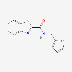 molecular formula C13H10N2O2S B5724301 N-(2-furylmethyl)-1,3-benzothiazole-2-carboxamide 