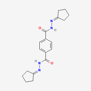 molecular formula C18H22N4O2 B5724314 N'~1~,N'~4~-dicyclopentylideneterephthalohydrazide 