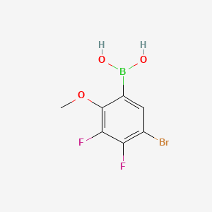 molecular formula C7H6BBrF2O3 B572432 5-Bromo-3,4-difluoro-2-methoxyphenylboronic acid CAS No. 1256346-43-6