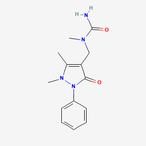 molecular formula C14H18N4O2 B5724321 N-[(1,5-dimethyl-3-oxo-2-phenyl-2,3-dihydro-1H-pyrazol-4-yl)methyl]-N-methylurea 