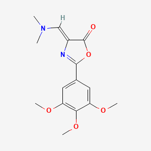 molecular formula C15H18N2O5 B5724325 4-[(dimethylamino)methylene]-2-(3,4,5-trimethoxyphenyl)-1,3-oxazol-5(4H)-one 