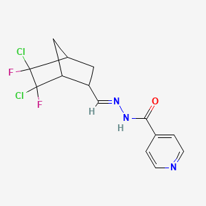 N'-[(5,6-dichloro-5,6-difluorobicyclo[2.2.1]hept-2-yl)methylene]isonicotinohydrazide