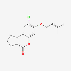 molecular formula C17H17ClO3 B5724337 8-chloro-7-[(3-methyl-2-buten-1-yl)oxy]-2,3-dihydrocyclopenta[c]chromen-4(1H)-one 