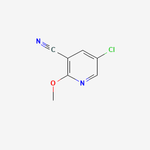 molecular formula C7H5ClN2O B572434 5-氯-2-甲氧基吡啶-3-碳腈 CAS No. 1256812-94-8