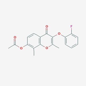 molecular formula C19H15FO5 B5724345 3-(2-fluorophenoxy)-2,8-dimethyl-4-oxo-4H-chromen-7-yl acetate 