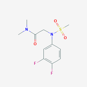 molecular formula C11H14F2N2O3S B5724350 N~2~-(3,4-difluorophenyl)-N~1~,N~1~-dimethyl-N~2~-(methylsulfonyl)glycinamide 