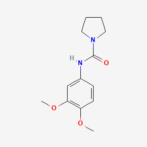 molecular formula C13H18N2O3 B5724357 N-(3,4-dimethoxyphenyl)-1-pyrrolidinecarboxamide 