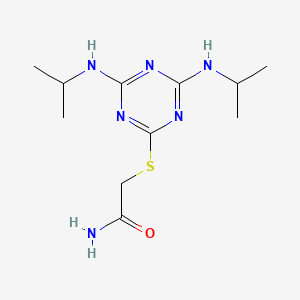 molecular formula C11H20N6OS B5724365 2-{[4,6-bis(isopropylamino)-1,3,5-triazin-2-yl]thio}acetamide 