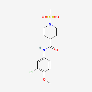 N-(3-chloro-4-methoxyphenyl)-1-(methylsulfonyl)-4-piperidinecarboxamide