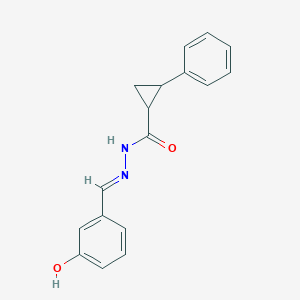 molecular formula C17H16N2O2 B5724402 N'-(3-hydroxybenzylidene)-2-phenylcyclopropanecarbohydrazide 