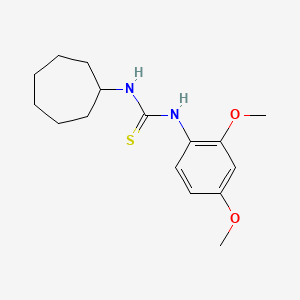 molecular formula C16H24N2O2S B5724406 N-cycloheptyl-N'-(2,4-dimethoxyphenyl)thiourea 