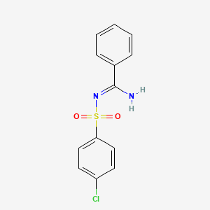 molecular formula C13H11ClN2O2S B5724416 N'-[(4-chlorophenyl)sulfonyl]benzenecarboximidamide 