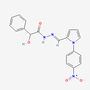 2-hydroxy-N'-{[1-(4-nitrophenyl)-1H-pyrrol-2-yl]methylene}-2-phenylacetohydrazide