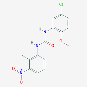molecular formula C15H14ClN3O4 B5724458 N-(5-chloro-2-methoxyphenyl)-N'-(2-methyl-3-nitrophenyl)urea 
