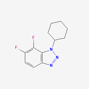 molecular formula C12H13F2N3 B572446 1-环己基-6,7-二氟-1,2,3-苯并三唑 CAS No. 1365271-73-3