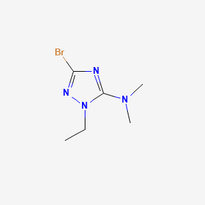 molecular formula C6H11BrN4 B572449 3-溴-1-乙基-N,N-二甲基-1H-1,2,4-三唑-5-胺 CAS No. 1256643-21-6