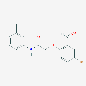 molecular formula C16H14BrNO3 B5724492 2-(4-bromo-2-formylphenoxy)-N-(3-methylphenyl)acetamide 