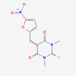 molecular formula C11H9N3O5S B5724503 1,3-dimethyl-5-[(5-nitro-2-furyl)methylene]-2-thioxodihydro-4,6(1H,5H)-pyrimidinedione 