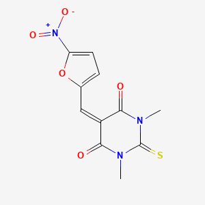 1,3-Dimethyl-5-[(5-nitrofuran-2-yl)methylidene]-2-sulfanylidene-1,3-diazinane-4,6-dione