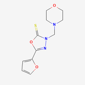 molecular formula C11H13N3O3S B5724510 5-(2-furyl)-3-(4-morpholinylmethyl)-1,3,4-oxadiazole-2(3H)-thione 